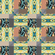 Patchwork seamless pattern ornament background N3