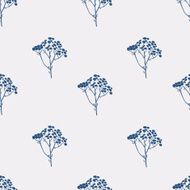 Seamless hand-drawn floral pattern with herbs N43