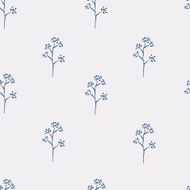 Seamless hand-drawn floral pattern with herbs N44