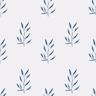 Seamless hand-drawn floral pattern with herbs N45