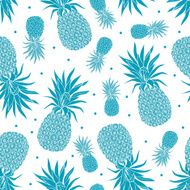 Vector Vintage pineapple seamless pattern N6