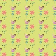 Forest Friends Collection Floral seamless vector pattern N2