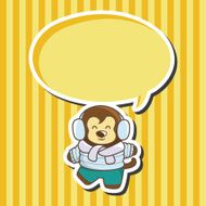 animal monkey winter cartoon theme elements N4