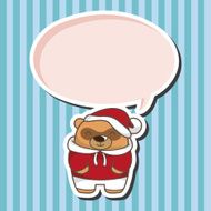 animal bear winter cartoon theme elements N4