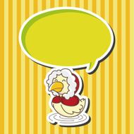 animal duck winter cartoon theme elements N4
