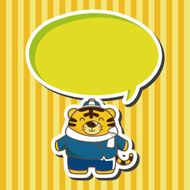 animal tiger winter cartoon theme elements N4