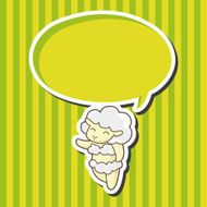 animal sheep summer cartoon theme elements N2
