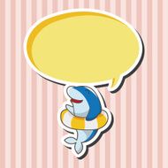 animal dolphin summer cartoon theme elements N2