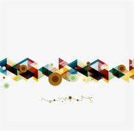 Clean colorful unusual geometric pattern design N32