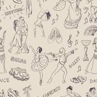 Seamless pattern of the dancing N2