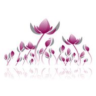 violet lotus graphic vector illustration