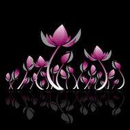 violet lotus graphic vector illustration N3