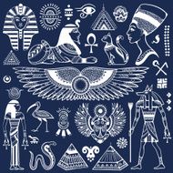 Set of Vector isolated Egypt symbols N2