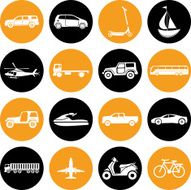 Transportation icons-Illustration