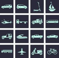 Transportation icons-Illustration N2