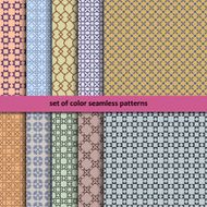Set of ten geometric retro seamless patterns
