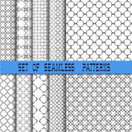 Set of ten arabic monochrome seamless patterns
