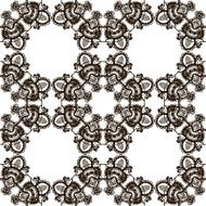 Round henna mehendi drawing mandalas drawn seamless pattern N2