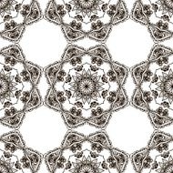 Round henna mehendi drawing mandalas drawn seamless pattern N3