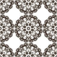 Round henna mehendi drawing mandalas drawn seamless pattern N4
