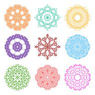 Floral circle elements