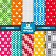 Birthday party icons Cake and gift box symbol N2