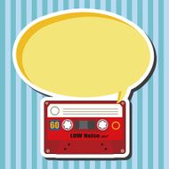 Audiotape theme elements vector eps N78