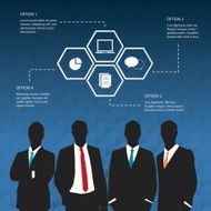 Four options concept for Businessman