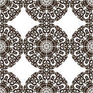 Round henna mehendi drawing mandalas drawn seamless pattern N11
