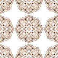 Round henna mehendi drawing mandalas drawn seamless pattern N12