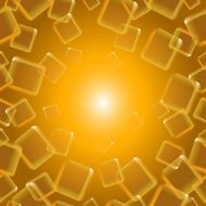 Golden seamless background of squares