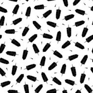 Seamless Pattern of black and white Feathers
