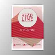 Modern design template flyer brochure abstract background A4 size Vector