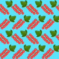 currant isolated on blue seamless pattern background