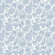 ethnic flowers seamless vector pattern N20