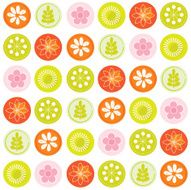 polkadot and spring pattern