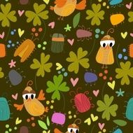 St Patrick&#039;s day background in green colors Vector illustratio