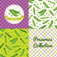 Homemade green peas collection