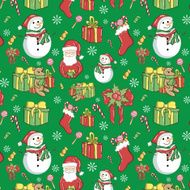 Merry Christmas seamless pattern with Santa Claus N2