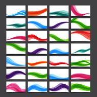 Set of light color for business card and banner with