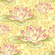 Seamless pattern with lotus flowers N4