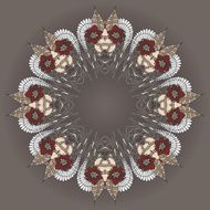 Circular Floral Ornament N6