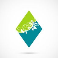 Geometrical floral vector