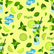 Mojito Seamless Pattern Vector illustration eps10