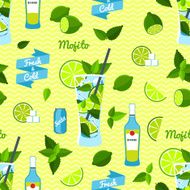 Mojito Seamless Pattern Vector illustration eps10 N2