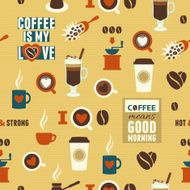 Seamless Coffee Background Vector illustration eps10