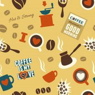 Seamless Coffee Background Vector illustration eps10 N2