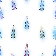 Seamless background with blue floral ornament Gzhel style