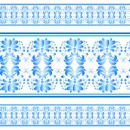 Seamless floral background Gzhel Vector illustration