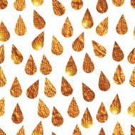 Seamless pattern with gold painted drops of rain N4